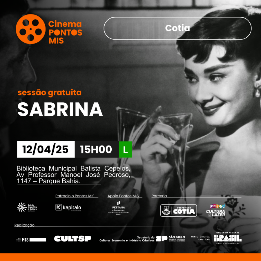 Abril está recheado de filmes no Cinema Pontos MIS na Biblioteca Batista Cepelos