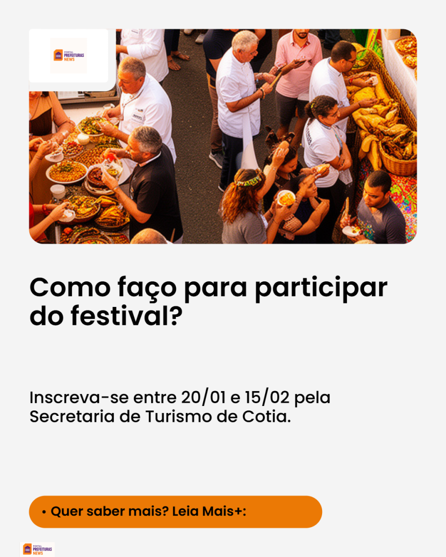 Festival Gastronômico promete movimentar Cotia e valorizar sabores locais