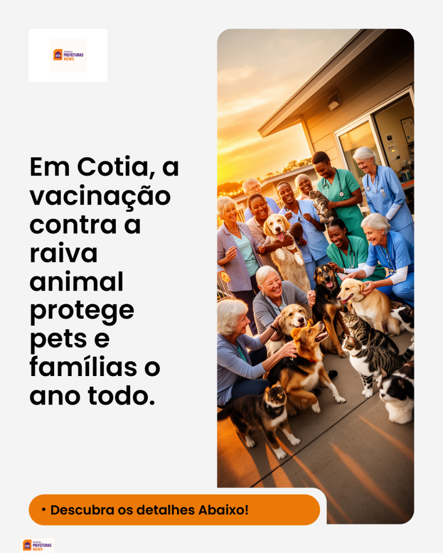 Escudo Invisível: Cotia Convoca Tutores para Proteger Pets Contra a Raiva