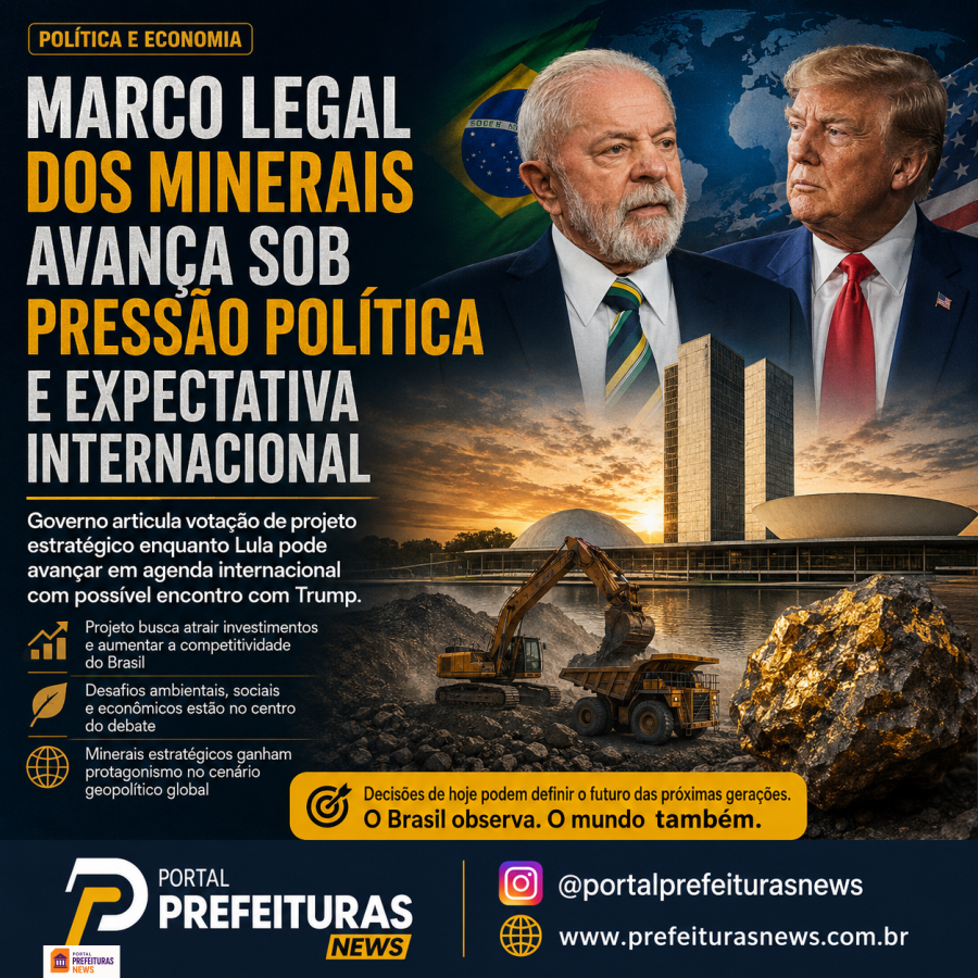 Marco legal dos minerais avança sob pressão política e expectativa internacional